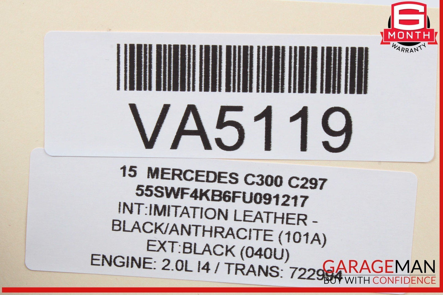 15-20 Mercedes W205 C300 C400 Dashboard Glove Box Compartment Tray Black OEM