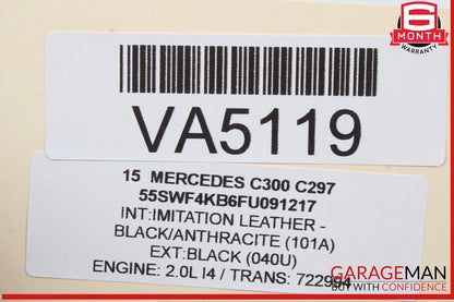 15-20 Mercedes W205 C300 C400 Dashboard Glove Box Compartment Tray Black OEM