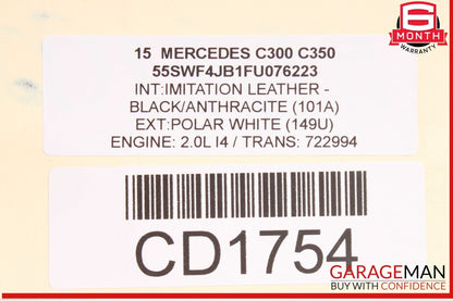 15-23 Mercedes W205 C300 E300 2.0L M274 Engine Motor Block Assembly OEM 140k