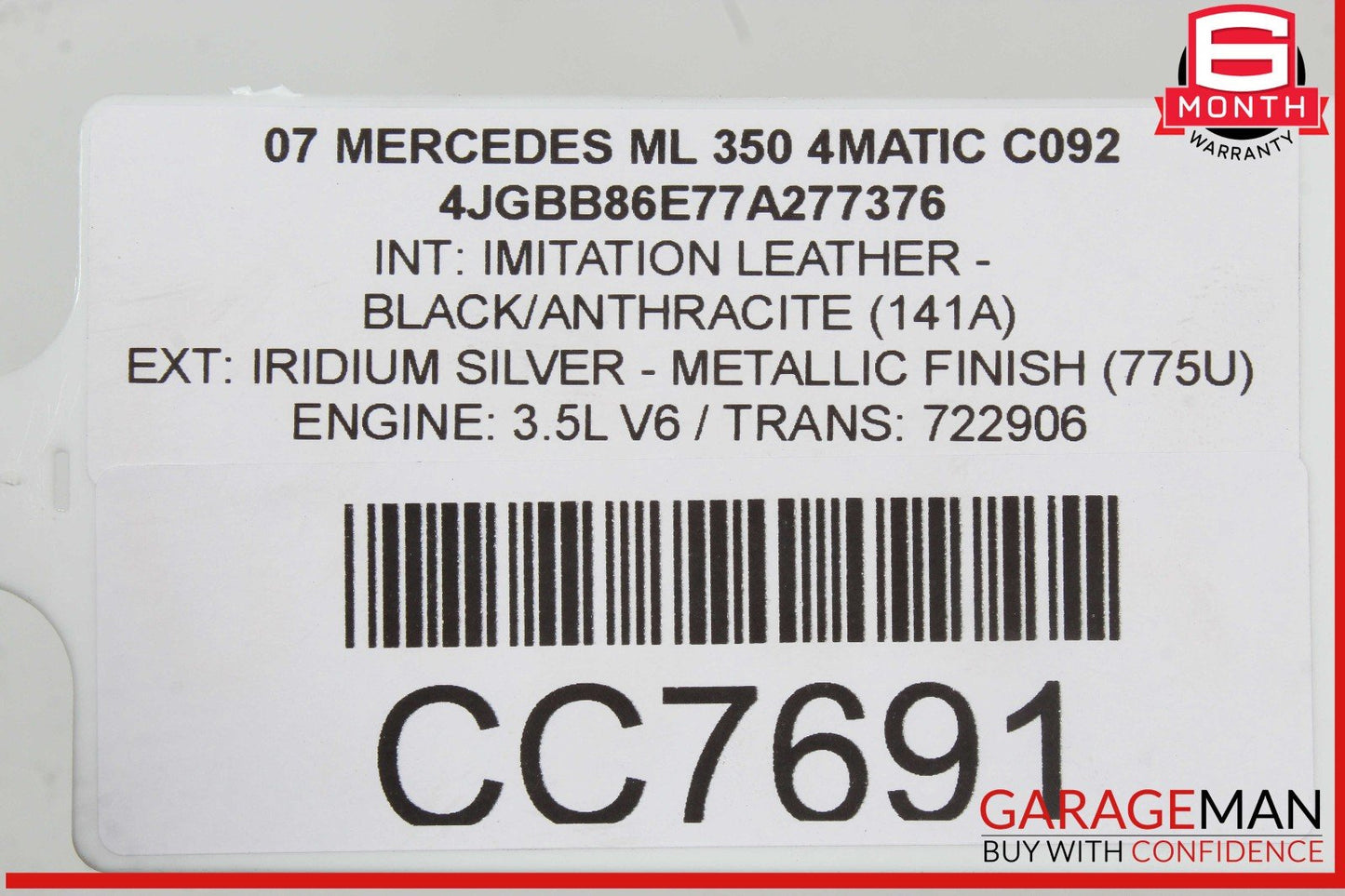 06-08 Mercedes W164 ML350 AMG Sport Rear Bumper Cover Assembly OEM