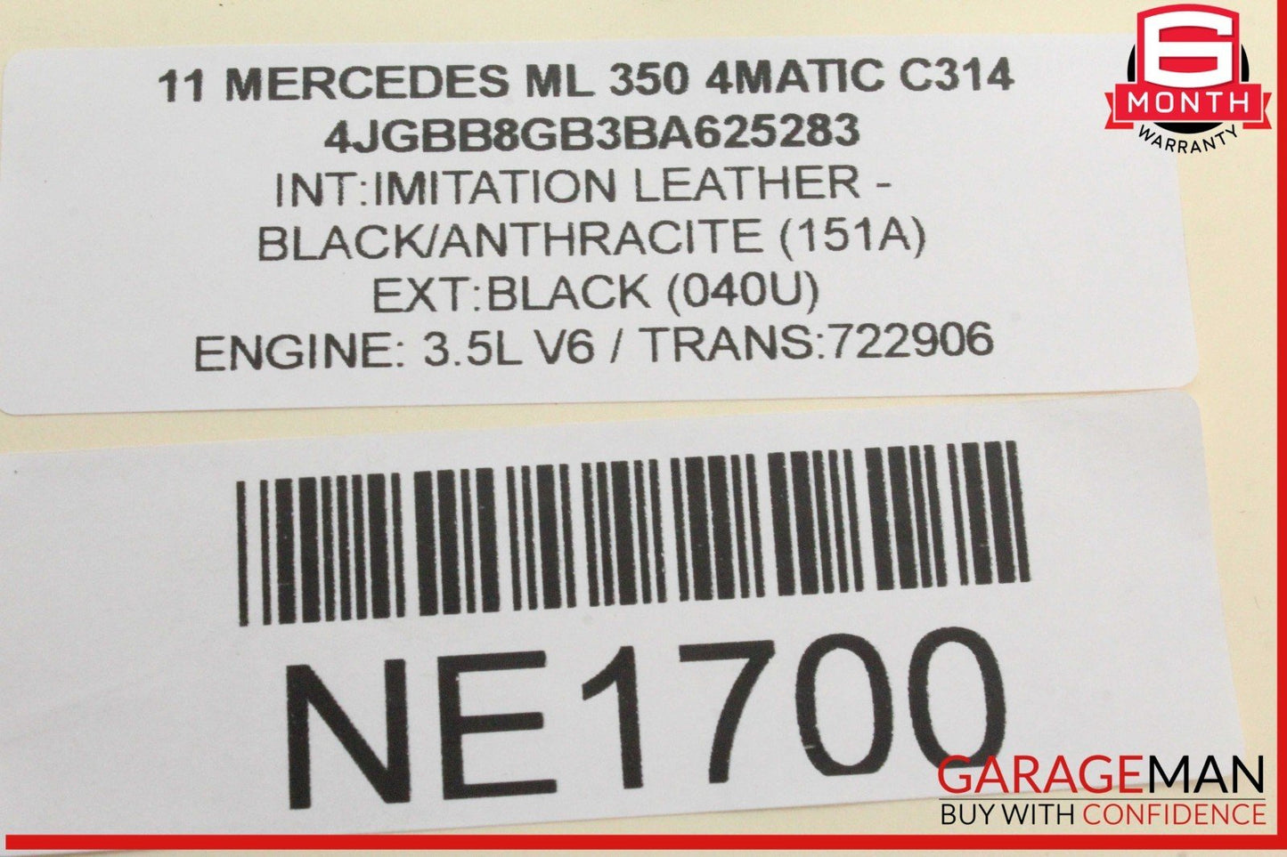 06-12 Mercedes GL450 ML350 Front Left & Right Door Speakers Set 1648203002