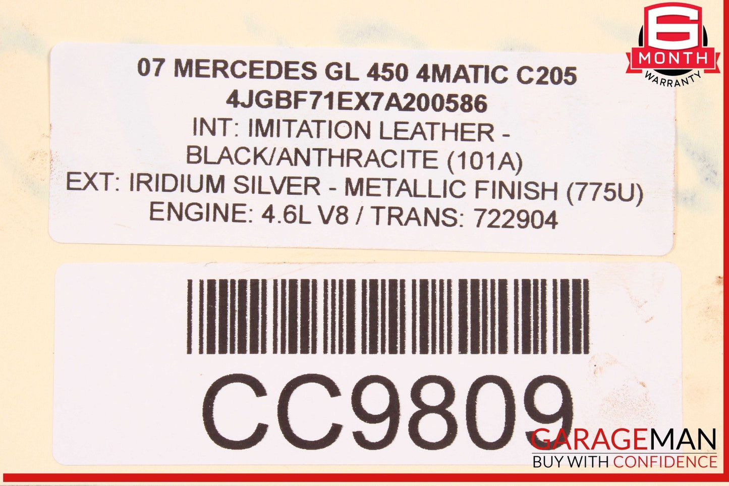 Mercedes X164 GL450 722.9 7G 4Matic Automatic Transmission 722.904 OEM 201k