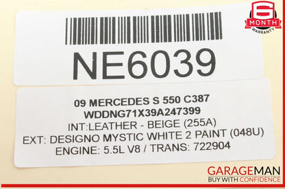 07-13 Mercedes W221 S550 Front Radiator Core Support Headlight Bracket Frame OEM
