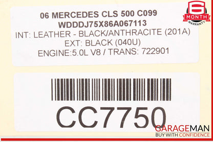 06-09 Mercedes W219 CLS500 Engine Cooling Radiator AC A/C Condenser Fan Assy