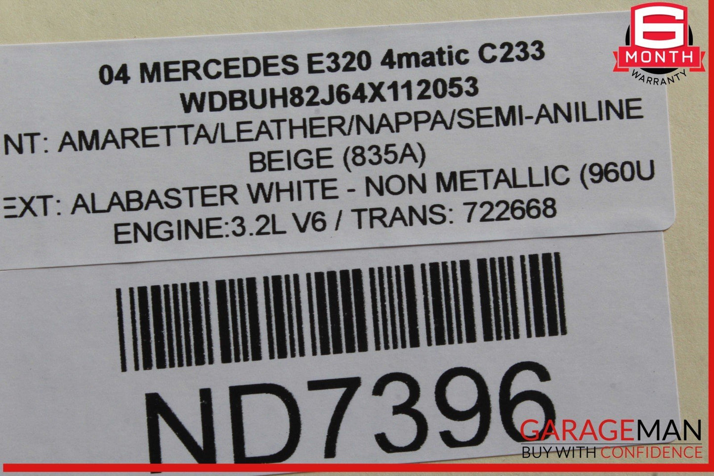 04-11 Mercedes W211 E320 4MATIC Fuel Tank Reservoir Assembly 2114703901 OEM