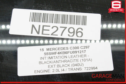 15-21 Mercedes W205 C300 C350e C400 Front Right Side Door Window Glass OEM