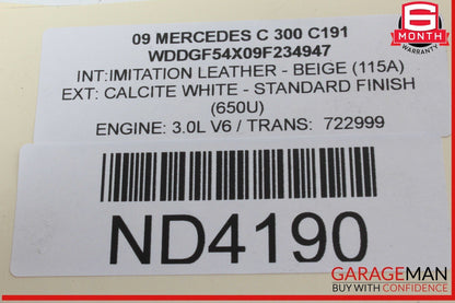05-12 Mercedes W204 C300 E350 SLK300 Fuel Injector Rail w/ Fuel Injectors OEM