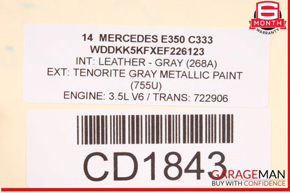 14-16 Mercedes W212 E350 RWD 7G-Tronic Automatic Transmission 722.906 OEM