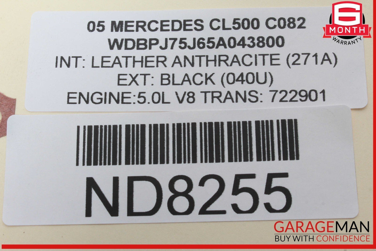 03-08 Mercedes W215 CL500 Front Right Passenger Side Headlight Lamp Bi Xenon OEM