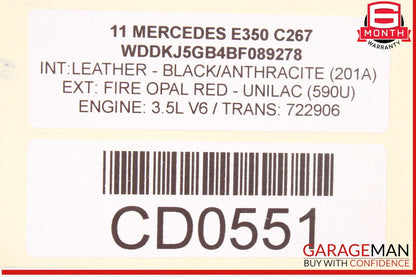 08-20 Mercedes W212 E350 C250 Engine Radiator Cooling Fan Motor Shroud Assy OEM