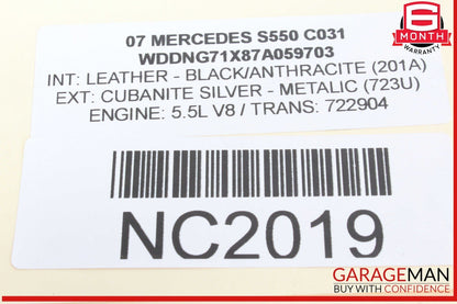 07-10 Mercedes W221 S550 S600 Power Steering Rack and Pinion OEM