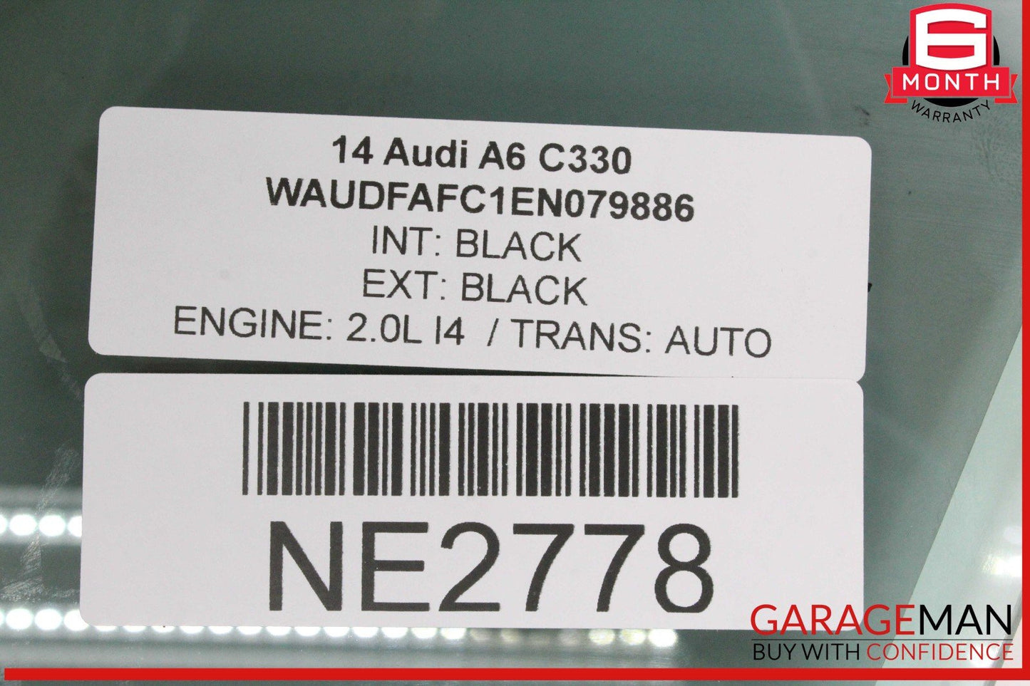 12-18 Audi A6 S6 Front Left Driver Side Door Window Glass OEM