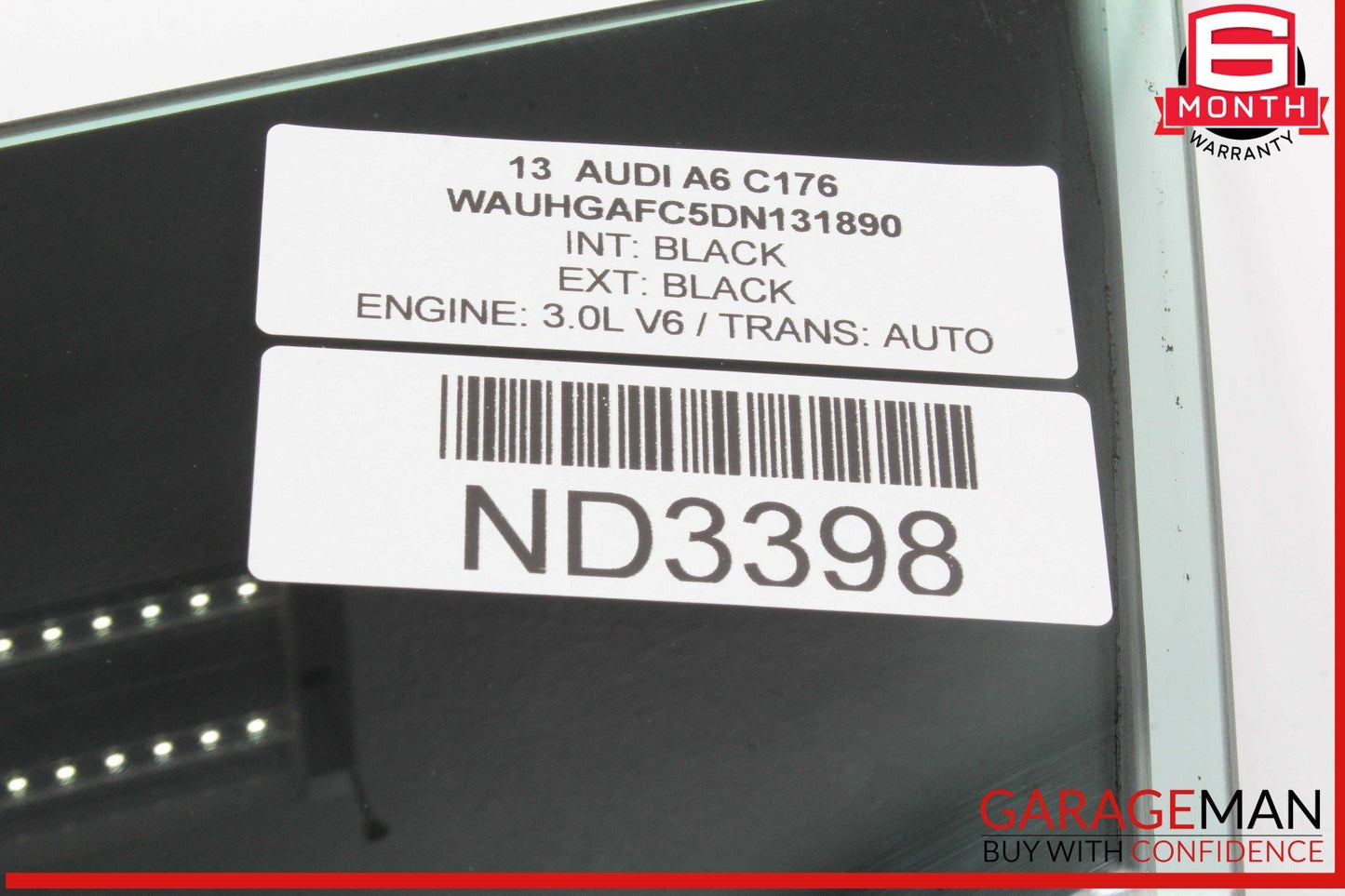 12-18 Audi A6 Front Left Driver Side Door Window Auto Glass OEM