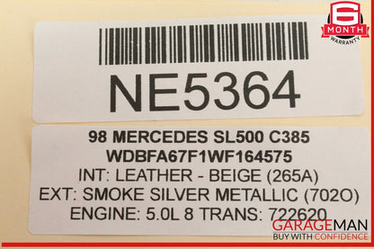 94-02 Mercedes R129 SL500 Audio Sound Sub Woofer Subwoofer Speaker Bose OEM