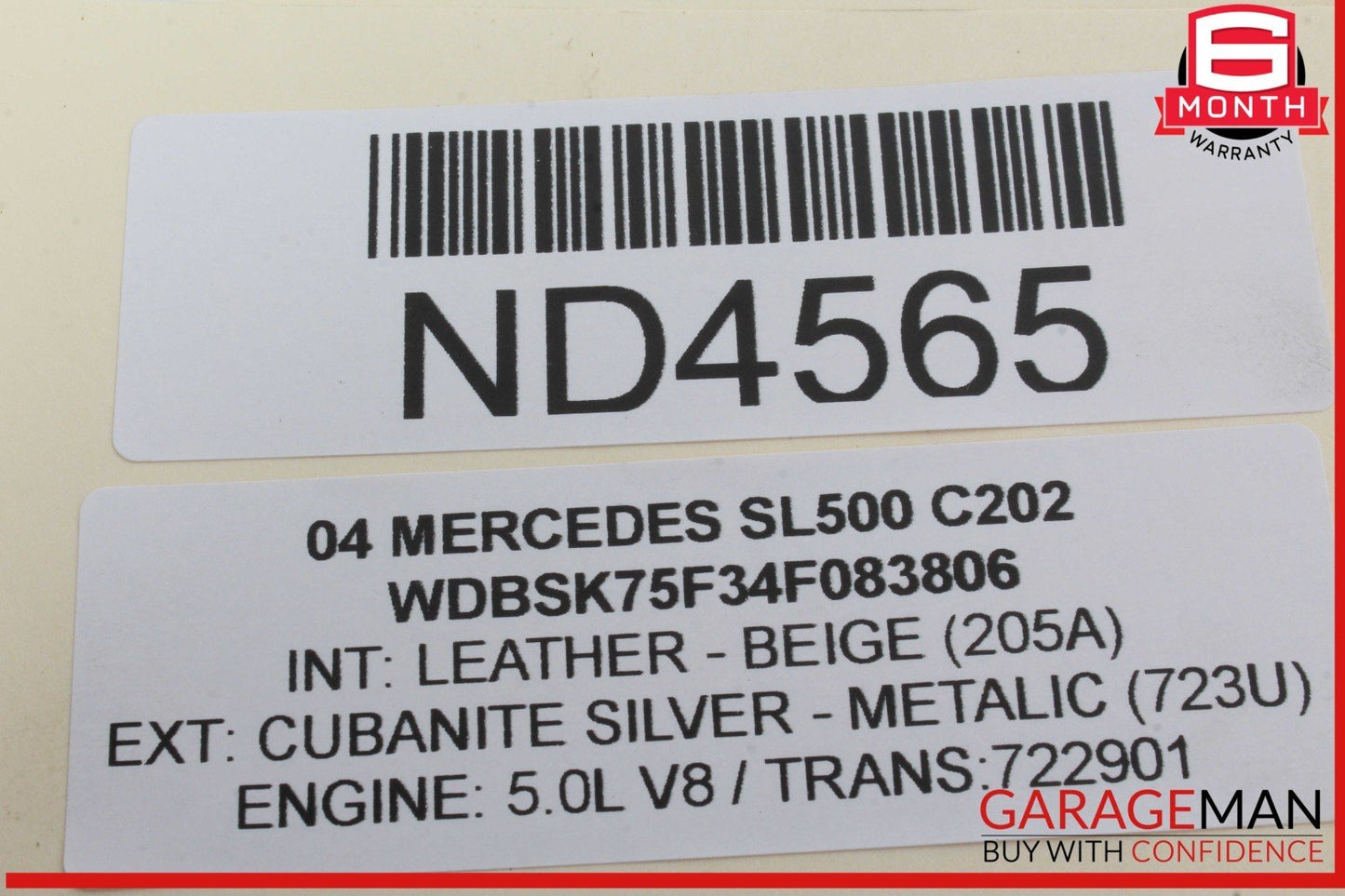 03-08 Mercedes R230 SL500 Rear Left Seat Belt Retractor Luggage w/ Speaker OEM