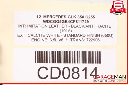 10-16 Mercedes X204 GLK350 C350 RWD 7G Automatic Transmission Assy 722906 156k