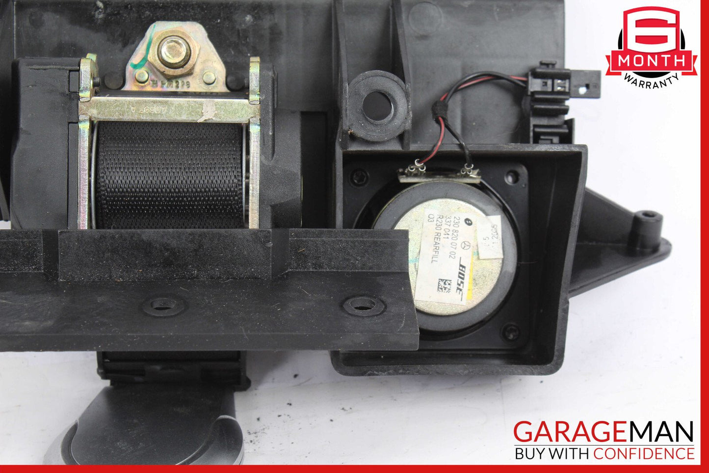 03-08 Mercedes SL500 Rear Right & Left Seat Belt Retractor Luggage w/Speaker