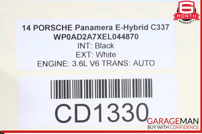 10-16 Porsche Panamera 970 Front Right Exterior Door Shell Frame White OEM