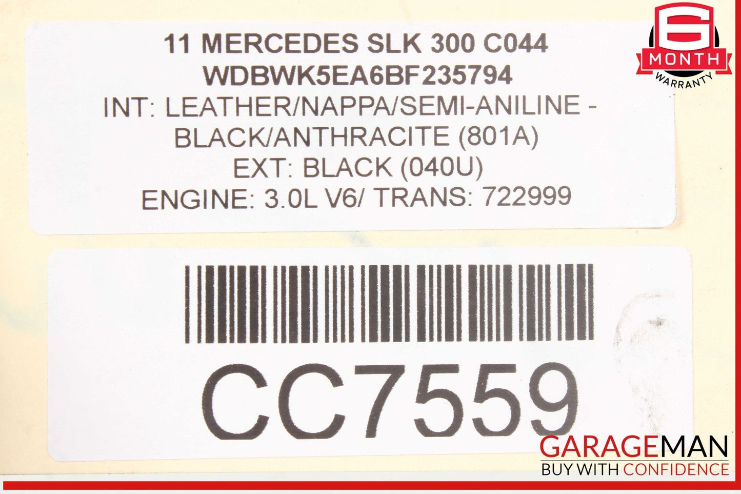 06-11 Mercedes R171 SLK300 722.9 7G Automatic Transmission Assembly 722.999 OEM