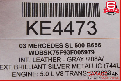 04-08 Mercedes R230 SL500 SL550 Front Right Side Mirror Door Rear View OEM