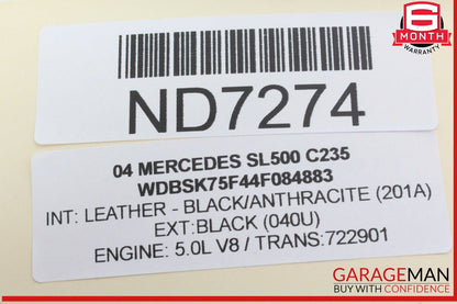03-12 Mercedes R230 SL500 SL550 Steering Wheel Airbag Air Bag SRS OEM