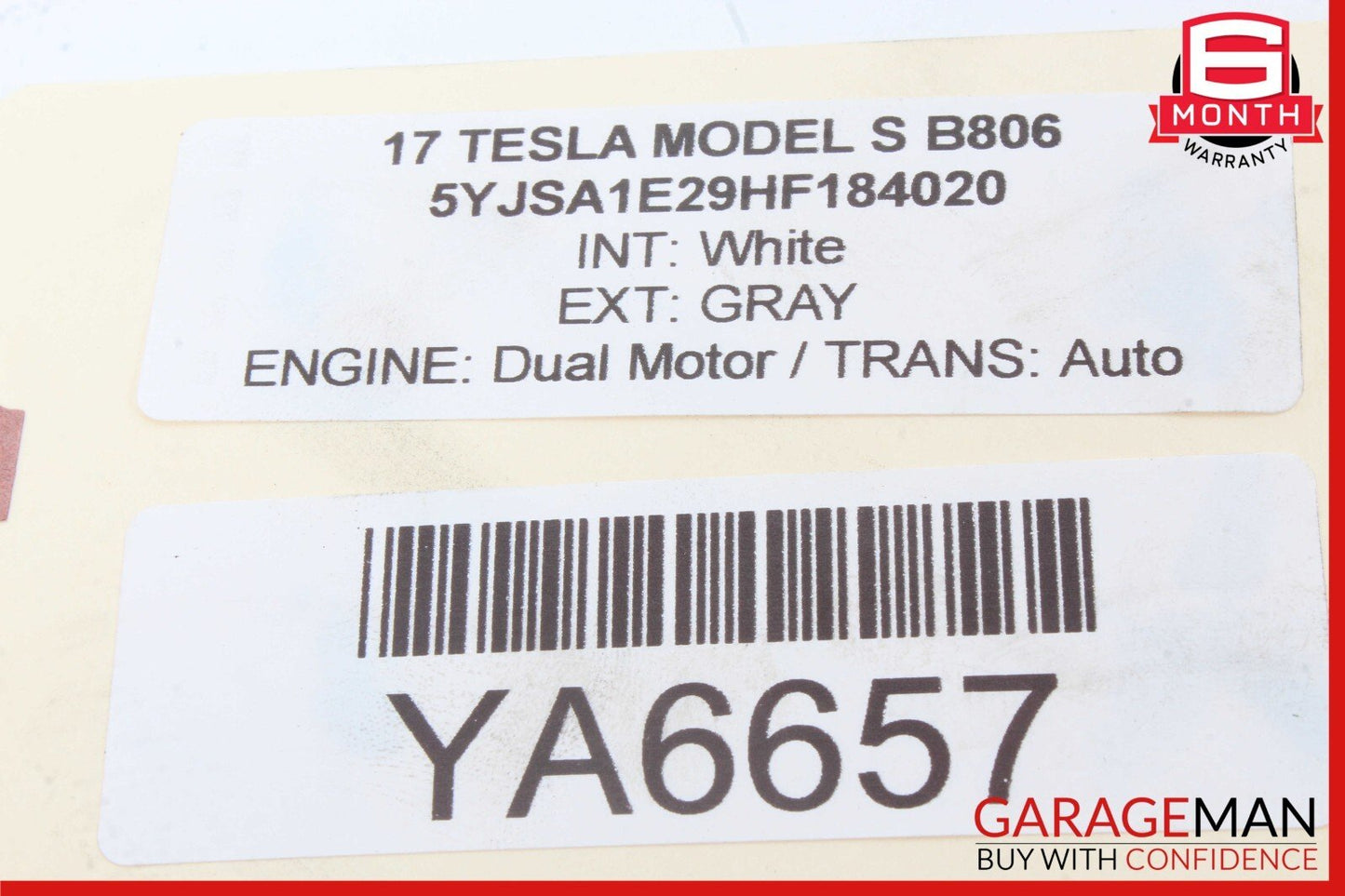 12-20 Tesla Model S Rear Liftgate Trunk Lid Trim Molding Crome w/ Rear Camera