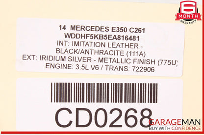 08-20 Mercedes W212 E350 C250 Engine Radiator Cooling Fan Motor Shroud Assy OEM