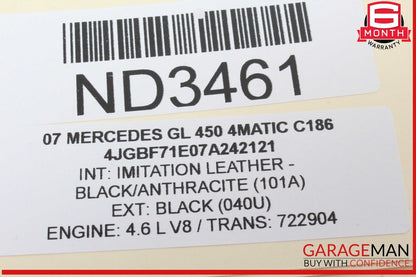 06-08 Mercedes X164 GL450 4MATIC R500 Steering Wheel Black 1644605303 OEM