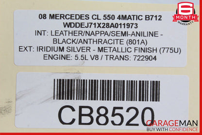 07-14 Mercedes W221 S550 CL550 Front Right & Left Brake Caliper Calipers Set OEM