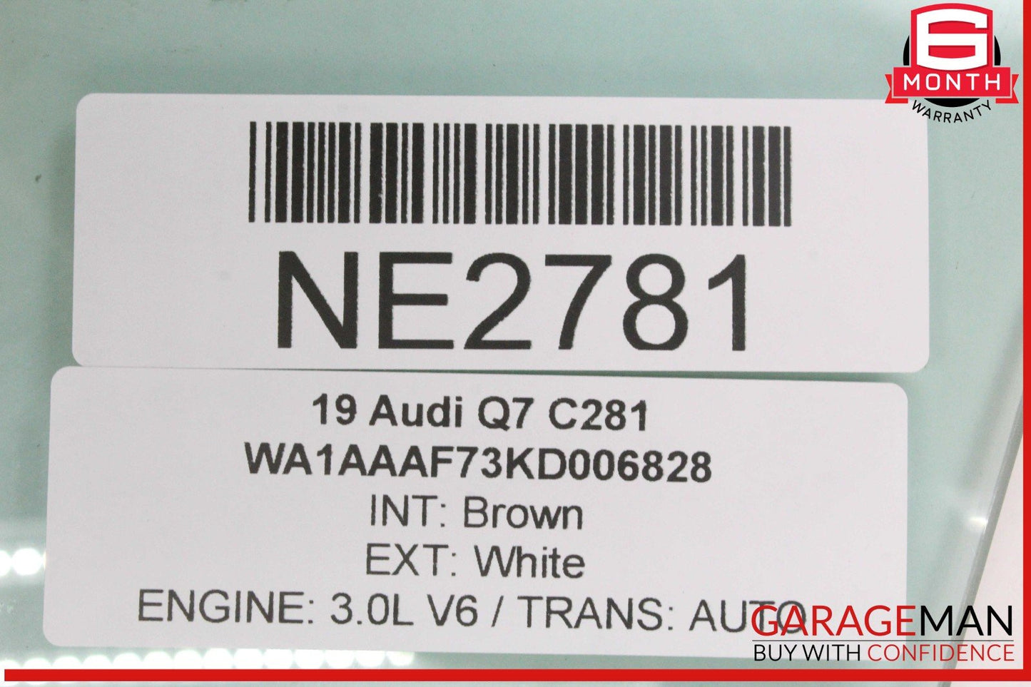 17-24 Audi Q7 Front Left Driver Side Door Window Glass OEM