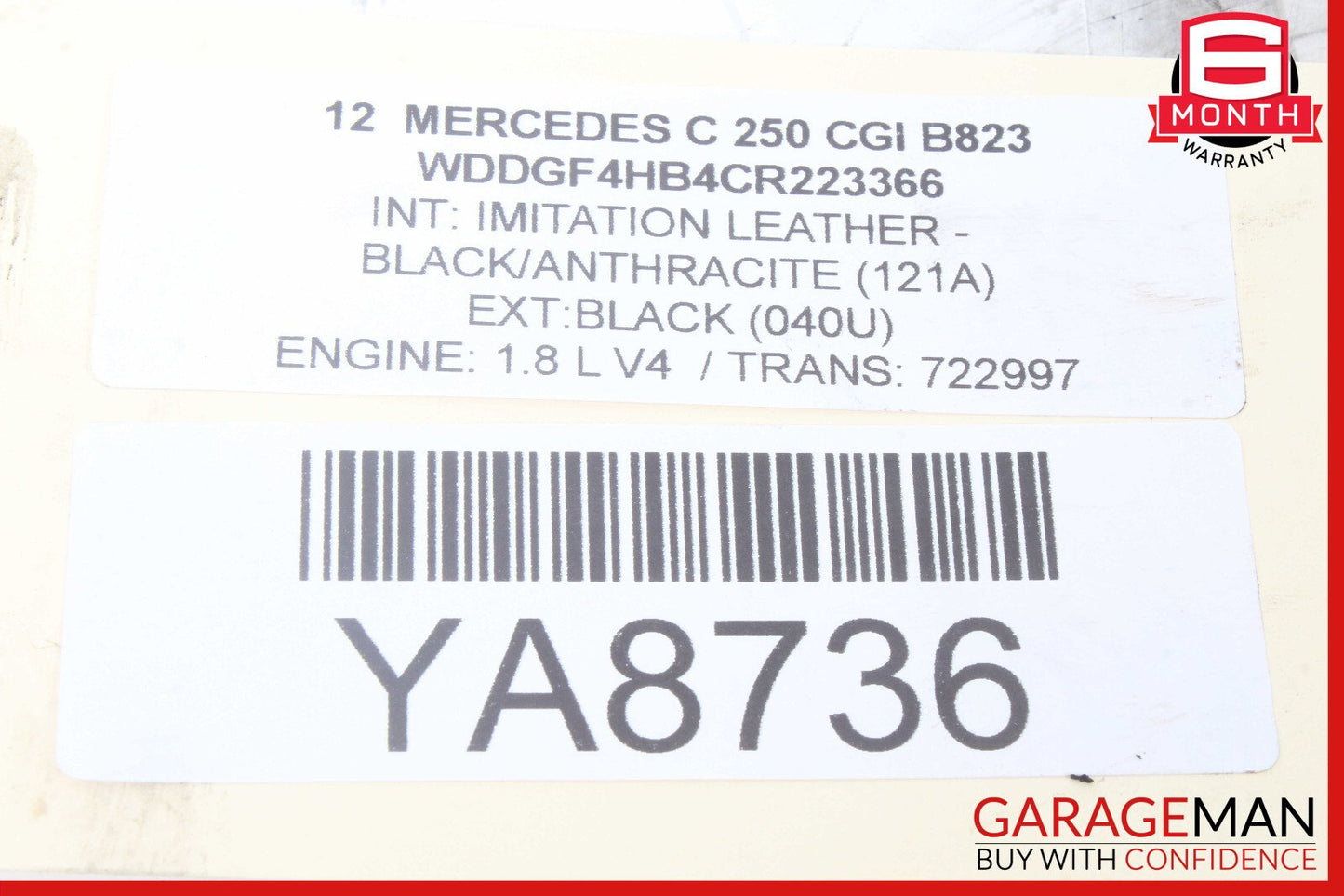 12-15 Mercedes W204 C250 SLK250 M271 1.8L Turbo Turbocharger IHI 2710903680 OEM