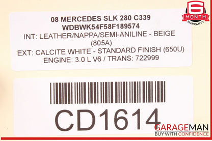 06-11 Mercedes R171 SLK300 722.9 7G Automatic Transmission Assy 722.999 OEM 160k