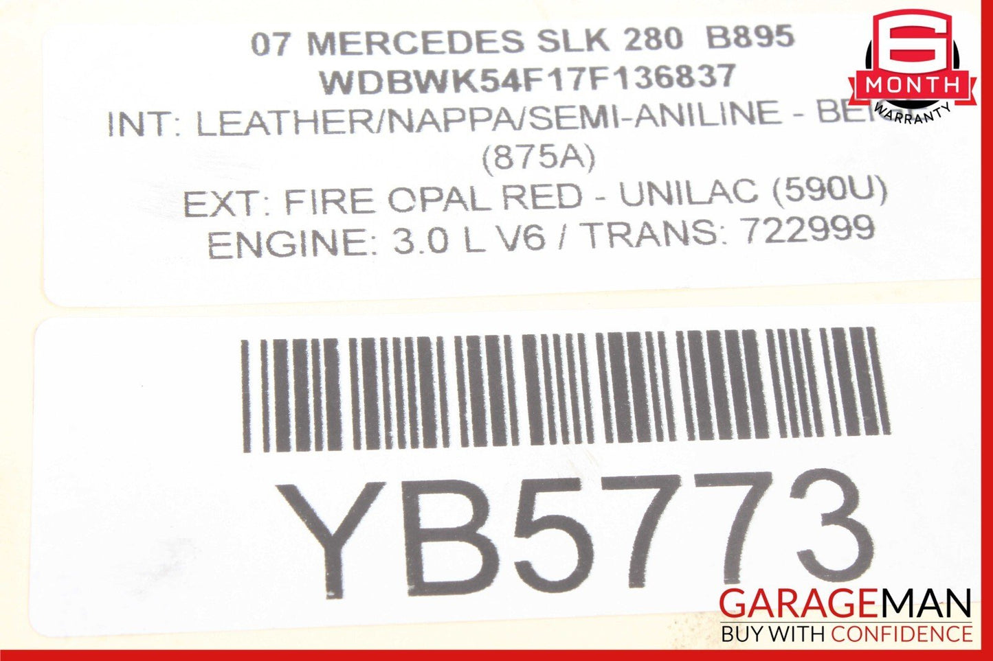 05-11 Mercedes R171 SLK280 Front Right & Left Side Brake Caliper Calipers Set