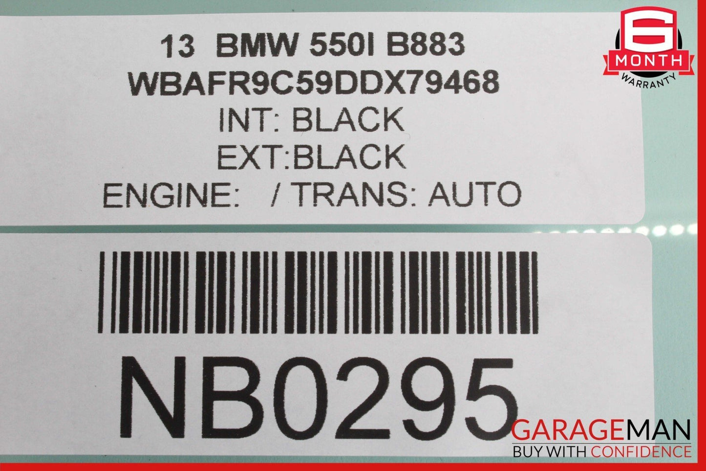11-16 BMW 525i 535i 550i Front Left Door Window Glass OEM