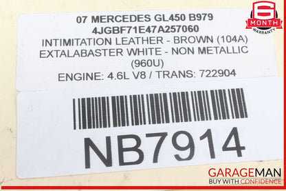 06-12 Mercedes X164 GL450 R350 Front Upper Radiator Core Tie Bar Support Frame