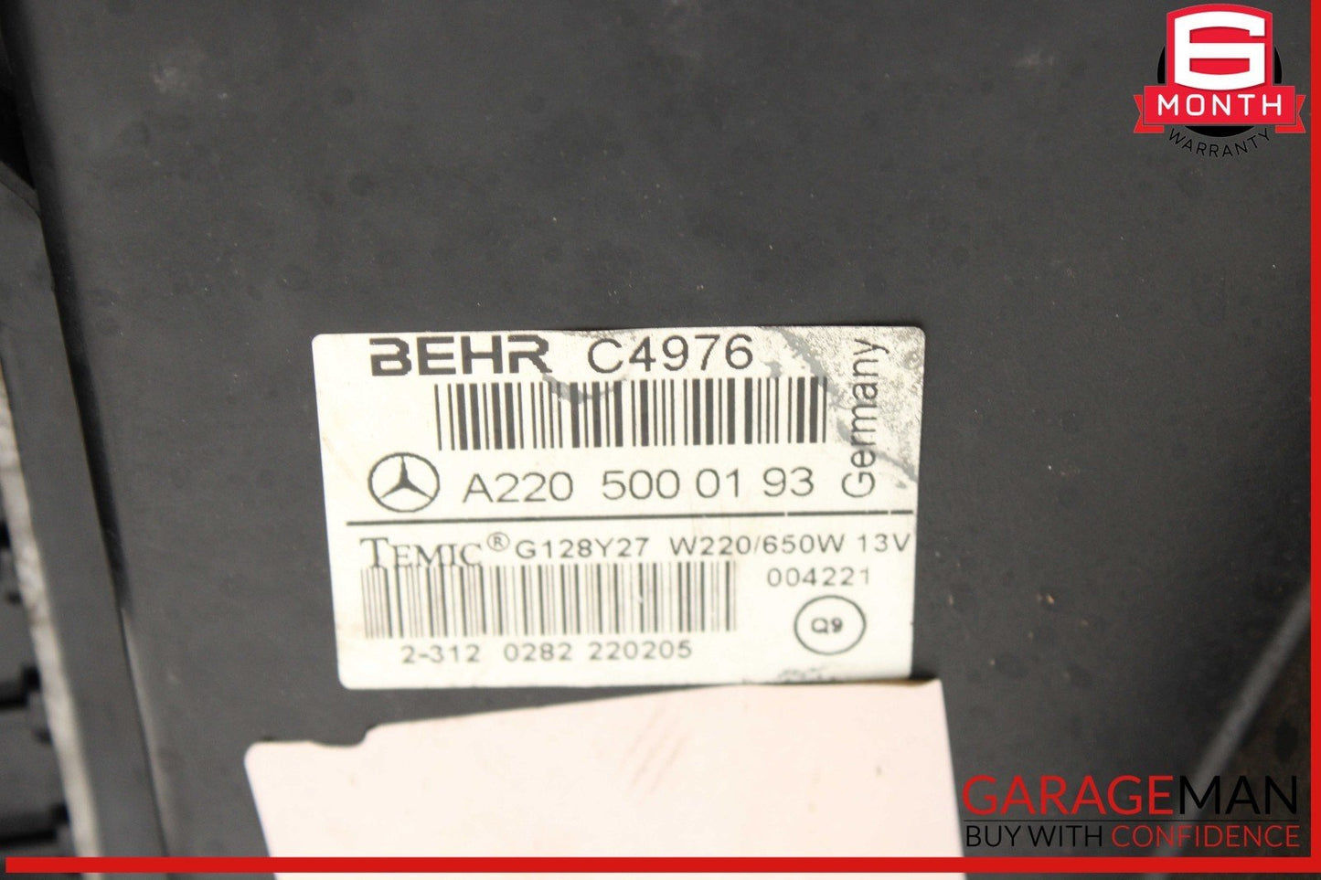 02-06 Mercedes W220 S430 Engine Motor Cooling Fan Shroud w/ Radiator OEM