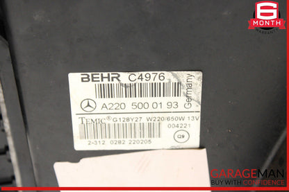 02-06 Mercedes W220 S430 Engine Motor Cooling Fan Shroud w/ Radiator OEM