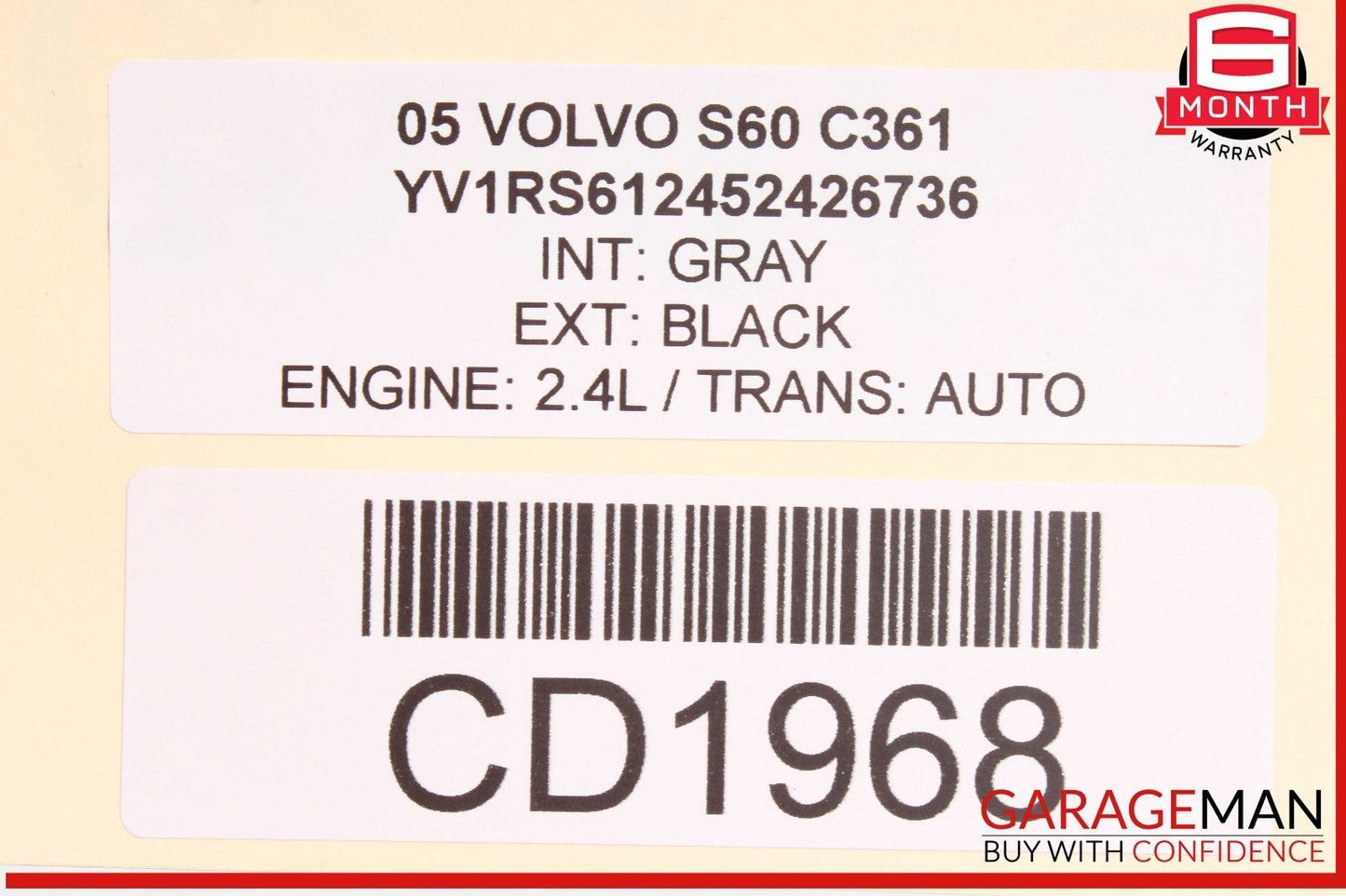 05â09 Volvo S60 Engine Radiator Cooling Fan Motor Assembly OEM