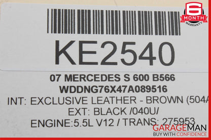 07-14 Mercedes CL600 S600 5.5L V12 Right Side Turbocharger Turbo Manifold Assy