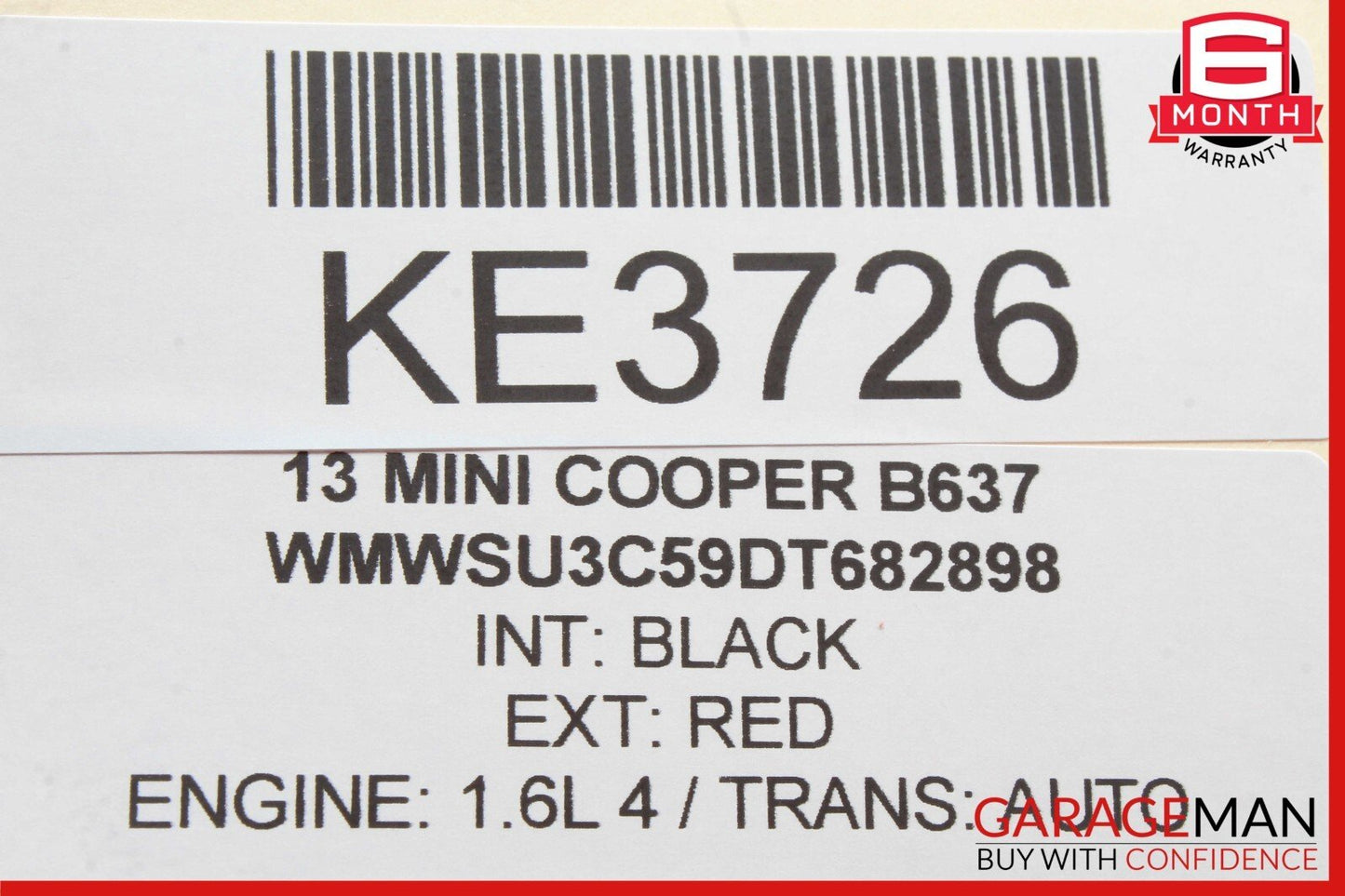 02-16 Mini Cooper Rear Right / Left Side Upper Control Arm 33326768724 OEM