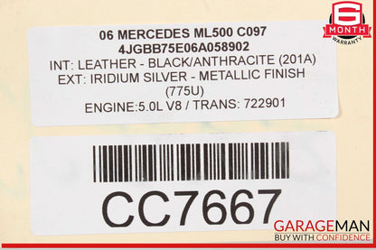 06-11 Mercedes W164 ML500 Front Reinforcement Bar Radiator Support Clip OEM