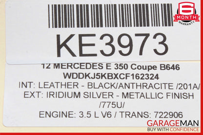 10-18 Mercedes E550 E350 C350 Right Side Exterior Door Handle Keyless Go Silver