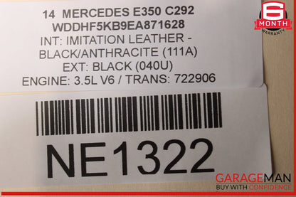 12-16 Mercedes W212 E350 C350 3.5L V6 RWD Engine Motor Block Assembly OEM 194k