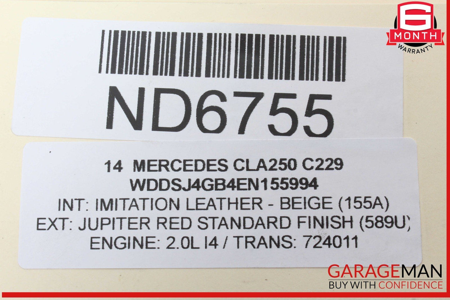 14-18 Mercedes W117 CLA250 Front Right Passenger Side Door Window Regulator OEM