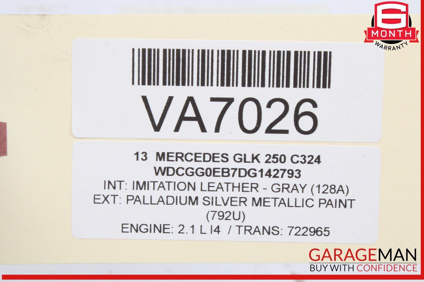 13-15 Mercedes X204 GLK250 Engine Timing Cover 6510151402 OEM