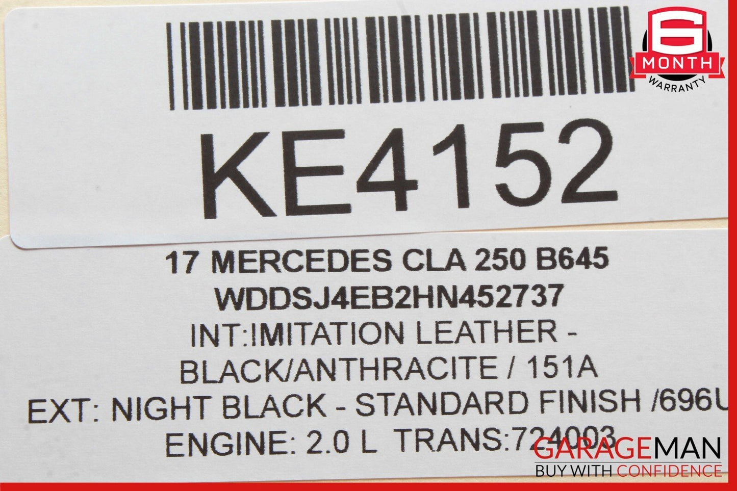 14-20 Mercedes W117 CLA250 Rear Right or Left Suspension Lower Control Arm OEM