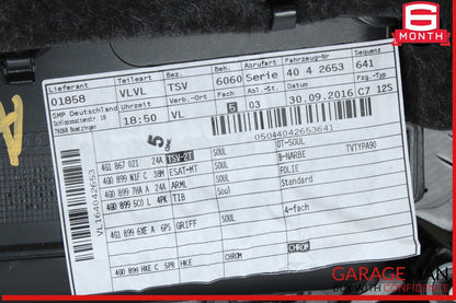 12-18 Audi A6 S6 Front Left Driver Side Interior Door Panel 4G1867021 OEM