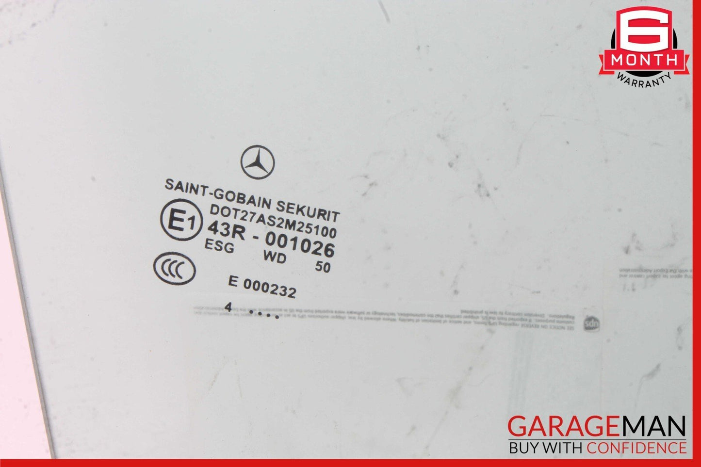 03-12 Mercedes R230 SL500 SL55 AMG Front Right Side Door Window Glass Clear OEM