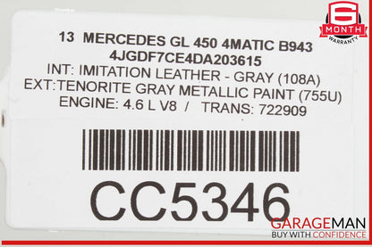 13-16 Mercedes X166 GL450 GL350 Rear Bumper Cover Assembly w/ Park Assist OEM