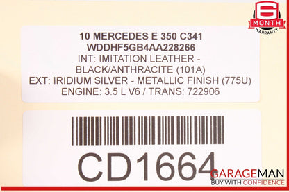 08-20 Mercedes W212 E350 SLC300 Engine Radiator Condenser Cooling Fan Motor Assy